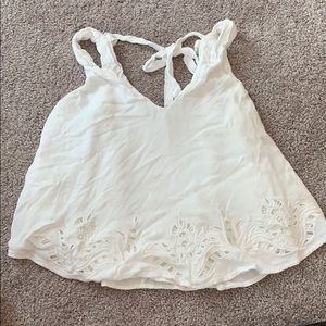 LUSH Eyelet Crop Tank